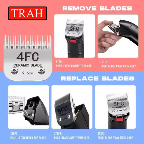 7FC 5FC 4FC 3FC #10 #30 #40 5/8 Professional Dog Clipper A5 Blade Fit Most Andis & Oster Pet Clipper