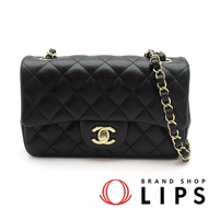 香奈兒迷你絎縫20鏈條單肩包 A69900 羊皮小姐單肩包

黑色 [二手]