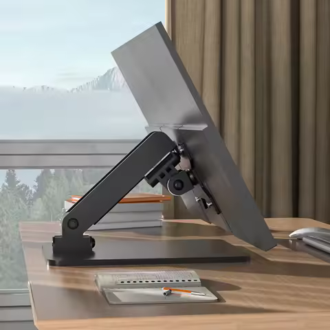 HILLPORT 13-32" Tilt Monitor Mounted TV Holder Touch Screen Monitor Desk Bracket Folding Monitor Tab