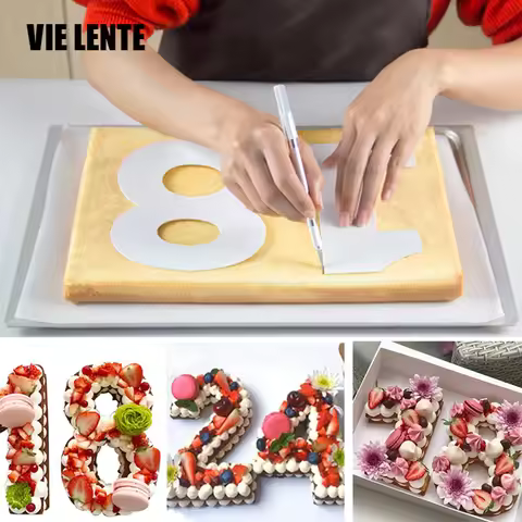 0-8 Numbers Cake Mold Set Cake Decorating Tools Confeitaria Maker DIY Birthday Cake Pastry and Baker
