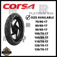 [CORSA] TYRE TAYAR TUBELESS R26 70/80-17 80/80-17 90/80-17 100/70-17 100/80-17 110/70-17 120/70-17 1