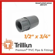 Threaded socket in 1/2 x 3/4 Trillion-SDD 1/2x3/4