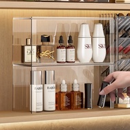 YOUNAL Stackable Mirror Cabinet Storage Box Acrylic Bathroom Washstand Lipstick Cosmetics Organizer Makeup Storage Box