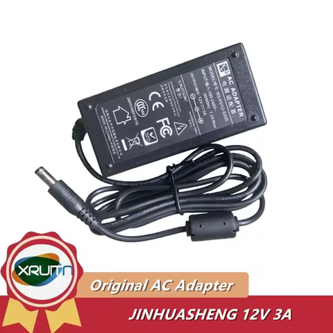 Genuine JINHUASHENG 12V 3A RS-300/120-S336 120-S325 AC Adapter Charger Power Supply 5.5*2.1mm Origin