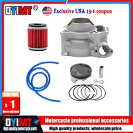 Motorcycle Bore Size 77mm Air Cylinder Block Piston 1m Blue Tube & Oil Filter Kit For