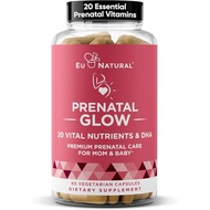Eu Natural Glow Prenatal Vitamins – 20-in-1 – Pregnancy & Maternal Health Support – Natural Formula 