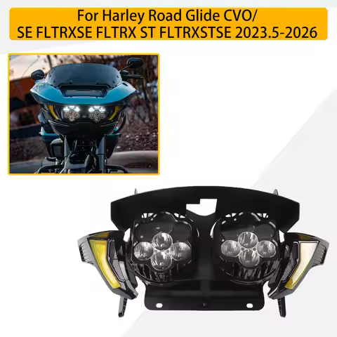 2024-2026 Motorcycle LED Headlight Assembly Hi/Lo Beam For Harley Road Glide CVO SE FLTRXSE FLTRX ST