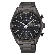 jam tangan pria SEIKO solar chonograph black stainless steel