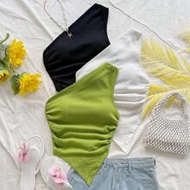 Tween Girl Casual Minimalist Comfortable Asymmetric Hem Buy 1 Get 2 Camisole Summer Tube Top Cute Tu