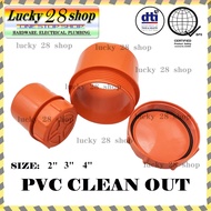 PVC CLEAN OUT ORANGE PIPE FITTINGS (size: 2",3",4")