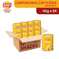 [Full Carton] Lays MY Stax Classic/Sour Cream & Onion/Extra Cheese 42g x 24 / [Karton Penuh] Lays St