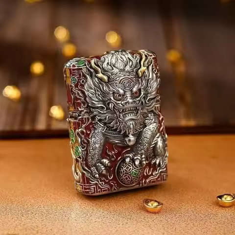 NEW Kirin Armor Fuel Lighter, Heavy Armor Set Luminous Kirin Lighter, Cigarette Accessories, Men's G