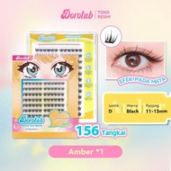 MATA DOROLAB Eyelashes Glueless Gluebebas Set Amber Eyelash Extension False Eyelashes D Curl Length 