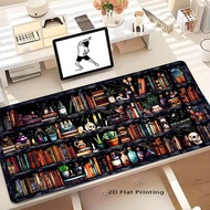 Mystery Bookshelf Mouse Pad Art Design Desk Mat Office Desk Accessories Non-Slip L Mousepad Rubber B