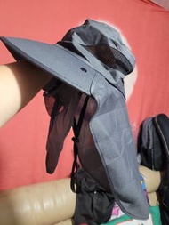 防哂遮太陽帽  釣魚 戶外 郊外 爬山 男女岩用 有頸蠅，遮後頸，有遮面布可拆