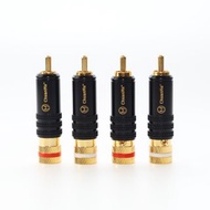 HIFI音響RCA配件台灣鍍金蓮花插頭【川木】全新現貨【P129】