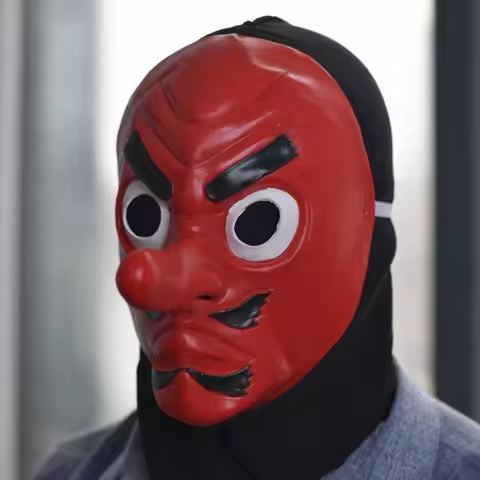 Japanese Tengu Mask Anime Kimetsu No Yaiba Urokodaki Sakonji Cosplay Latex Mask Hannya Tengu Mask fo