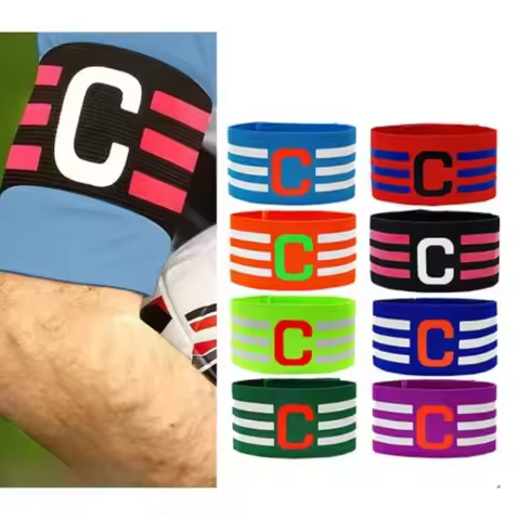 Soccer Captain Armband for Adults Kids Adjustable Football Soccer Team Leader Arm Band Bracelet Foot