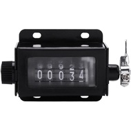 Mechanical Digit Counter 5 Digit Pull Count Counter Rotary Knob Resettable Counter Black with Spring