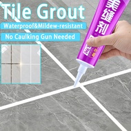 No-Gun Tile Grout, Waterproof & Mildew-Resistant, Hand-Applied Sealant for Bathroom/Kitchen Tile Gap