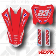 HOLOGRAM DECAL NUMBER PLATE AND FRONT FENDER CRF 150 FREE ADD NAME AND NUMBER