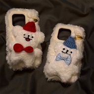 Cute Plush Puppy Apple 16promax Phone Case Iphone15/14pro Couple 13/12 Soft 11/X u8iW