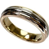 Pre-owned CARTIER/Cartier Three- Color Ring, 18K Gold/Yellow Gold/White Gold/Pink Gold, 7.5g, #52, W