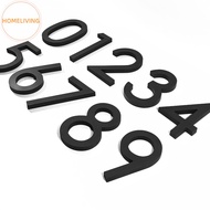 homeliving Address Big Modern Door Alphabet Floag House Number Letters Sign #0-9 Black Numbers 125mm 5 in Home Outdoor SG