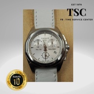 TISSOT Swiss made นาฬิกาผู้หญิง T008217A จับเวลาได้ สายหนังแท้ ประกันTissot
