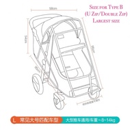 [Rain Cover]🔥Ready Stock🔥Brand New Single/Double Twins Baby Stroller Pram Rain Cover for Rainy Day A