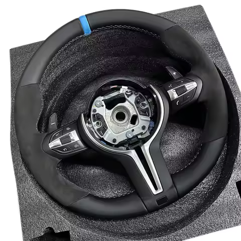 M Sport Steering Wheel Alcantara Leather Blue/Red Marker For BMW F10 F30 F20 F32 F15 F25 F33 F22 F34