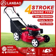 Gasoline Lawn Mower Heavy Duty Grass Cutter 4-Stroke Household Multifunction Hand Push Mower 4000W Original Grasscutter Agricultural Lawn Mower Garden Professional Weeding Artifact