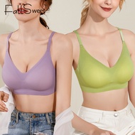 FallSweet Plus Size Latex Bra Seamless Bras For Women Underwear Push Up Bralette With Pad Vest Top Bra