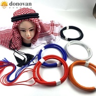 DONOVAN Arab Head Scarf Rope, Traditional Adjustable Size Arabian Headband, Agal Muslim Keffiyeh Tas