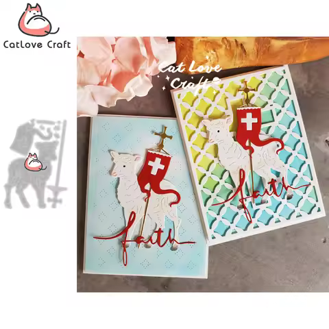Catlove Easter Sheep Animal Metal Cutting Dies Scrapbooking Stencil Die Cuts Card Making DIY Craft E