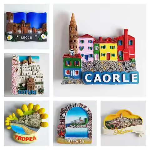 Italy Lecce Fridge Magnets Caorle Travelling Souvenirs Ostuni Matera Bari Tropea Napoli Otranto Frid