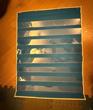 兒童識字啟蒙插學習卡掛袋/藍色多層口袋收納掛袋/8行字卡掛袋