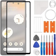 Front Screen Glass Outer Panel Lens Replacement +OCA Compatible with G00gle Pixel 6A with Repair Kit