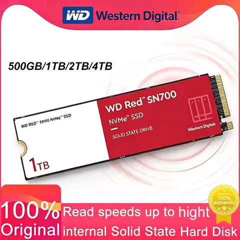 Western Digital WD Red SN700 1T 2TB 500GB NVMe SSD PCIe 3.0 M.2 2280 Internal Solid State Drive for 