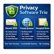 私隱三寶:sms短訊, 記事簿及私隱Browser Privacy Software Trio