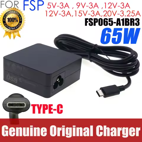 Genuine 20V 3.25A 65W AC Adapter FSP FSP065-A1BR3 Laptop Charger for Intel NUC M15 USB-C Power Suppl