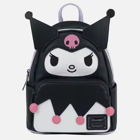 Sanrio Hello Kitty Kuromi Melody Creative Backpack Storage Stationery Leather Mini Student Backpack 