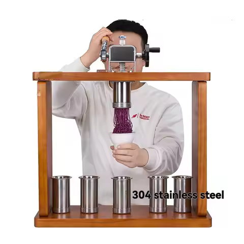 Double - Head 6 - Barrel Mont Blanc Ice Cream Machine Matcha Noodles Machine Mont Ice Cream Tool Noo