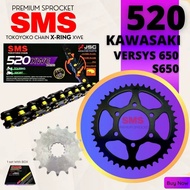520 KAWASAKI VERSYS 650 VERSYS650 VULCAN SMS SPROCKET 520XWE X RING CHAIN SPROCKET SET PREMIUM SPROC
