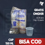 Thinwall Cup 150ml Plastic Sambal Container Pudding Container PER PACK