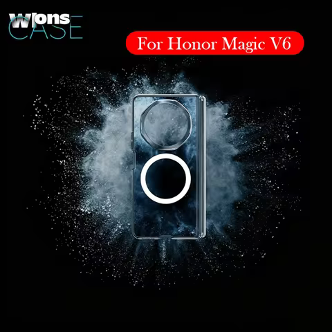 Wlons Transparent Case For Honor Magic V6 Wireless Charging Back Cover Back Cover Case for HONOR MAG