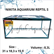 Tank Aquarium MINI PET HOME AQUARIUM REPTILE NIKITA STAR SIZE S + PACKING KAYU