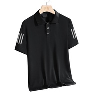 SIZE L-6XL 【Ready Stock】 Men's Baju Polo Short Sleeve Shirt Casual Stretchable cotton Men Slim Fit P