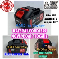 Baterai CORDLESS 48V JLD & MAILTANK 4AH Battery Bor Cordless Impact Wrench Socket 21V-36V-48 Volt JL