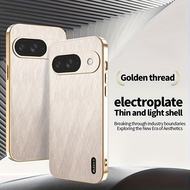 TEMU Gold-plated Textured Skin Suitable For Google Pixel 10/10 Pro, For Pixel 9 Pro Xl, Full Protect